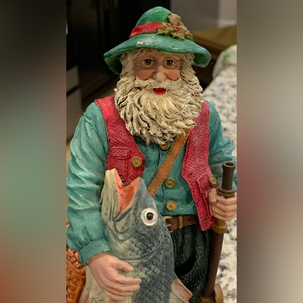 Vintage Santa Fisherman